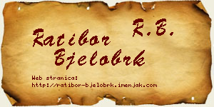 Ratibor Bjelobrk vizit kartica